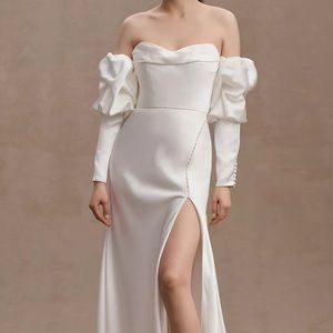 Watters Annalise Satin Sleeves